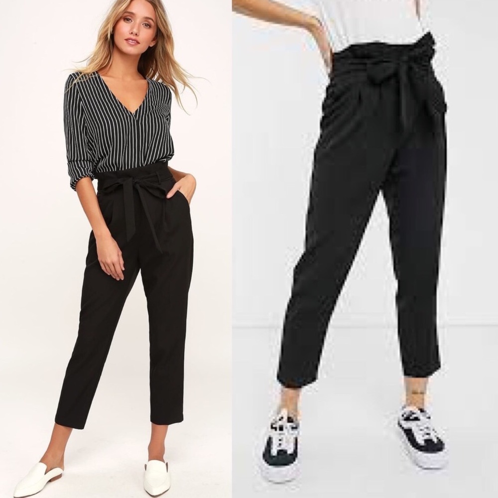 Maje Paris Black Paper Bag Pants